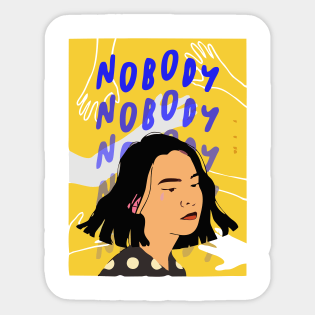 NOBODY Sticker by Suwitemen